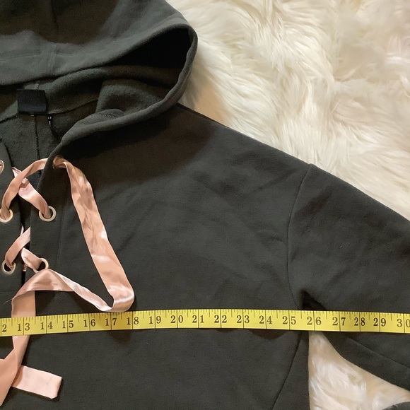 Urban Outfitters Women Out From Under Cozy Lace-Up Hoodie Sweatshirt Size Large - Picture 4 of 5